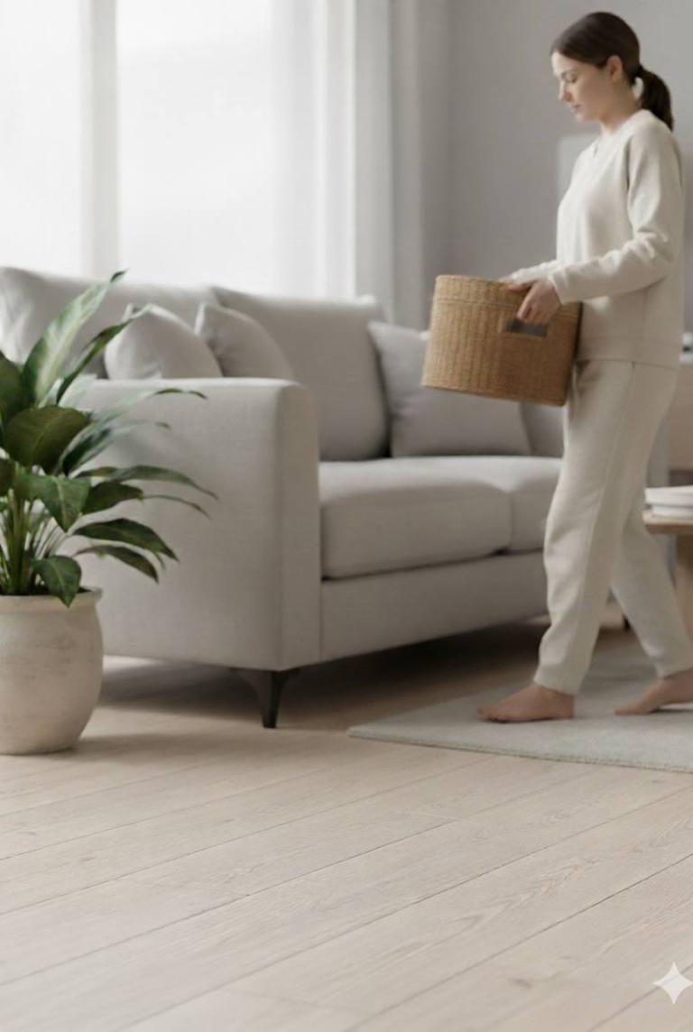 Плетеная корзина с крышкой круглая большая 35см